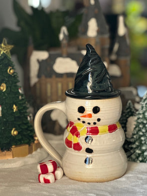 Magical Snowmen Mugs -Color scarf Red and Yellow (G)