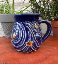 Blue Gold Moon and Stars