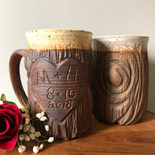 Personalized Carved Heart (Order Now) Stump Mug